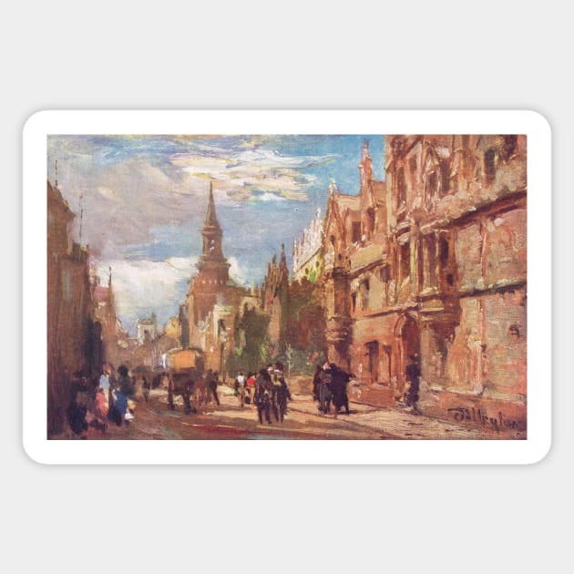 All Souls College & High Street, Oxford in the 1900s Sticker by artfromthepast